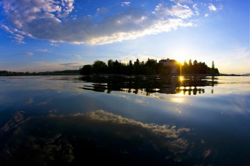 Insel Mainau im Abendlicht