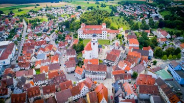 Schloss Meßkirch aus der Vogelperspektive