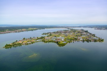 Insel Reichenau im Untersee am westlichen Bodensee