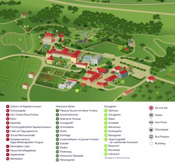 Übersichtsplan der Arenenberger Gartenwelt