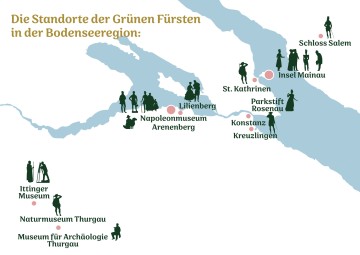 Die Standorte der "Grünen Fürsten am Bodensee"