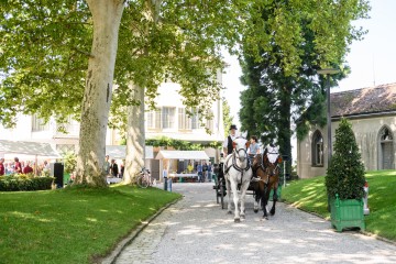 Kutsche vor Schloss Arenenberg