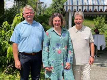 Pressefoto beim Medientermin auf dem Arenenberg