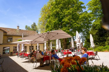 Innenhof des Bistro Louis Napoléon auf dem Arenenberg