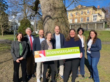 Pressefoto bei der Medienkonferenz des Netzwerks Bodenseegärten 2026