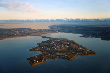 Luftbild der Insel Mainau