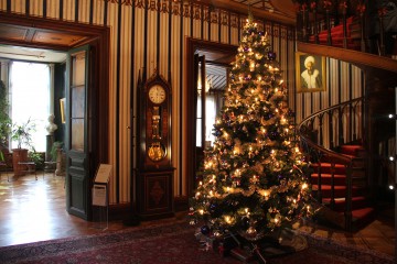 Weihnachtsbaum im Zeltsalon