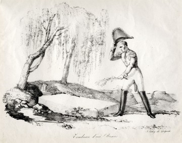 "Das Grab eines Tapferen", Lithographie von Delpeche nach 1821