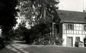 Arenenberg: Blick auf den Theaterflügel von Westen, um 1920