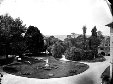 Insel Mainau: Platz vor dem Schloss. Atelier Wolf, um 1870