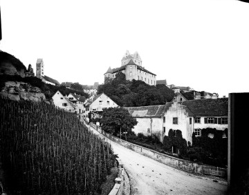 Meersburg: Das Alte Schloss von Westen. Atelier Wolf, um 1860