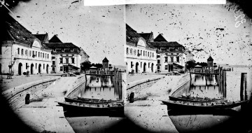 Überlingen: Der Hafen von Westen. Atelier Wolf, um 1860