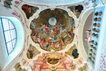 Deckenfresko im Treppenhaus vom Neuen Schloss Kißlegg