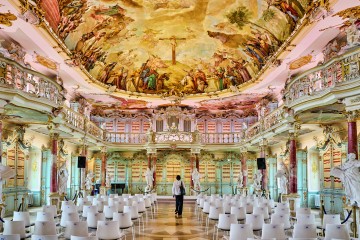 Der Bibliothekssaal des Klosters Schussenried