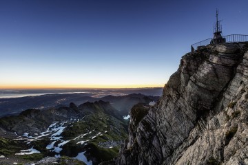 Blick vom Saentis zum Bodensee