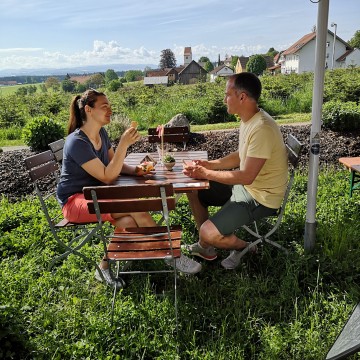 Rast im Hofcafé Bernhard