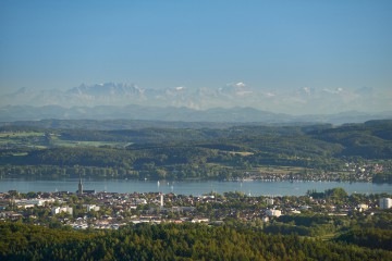 Radolfzell vor Alpenpanorama