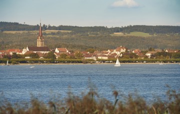 Blick von Moos auf Radolfzell und den Bodanrück