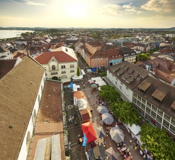 Blick auf den Radolfzeller Marktplatz