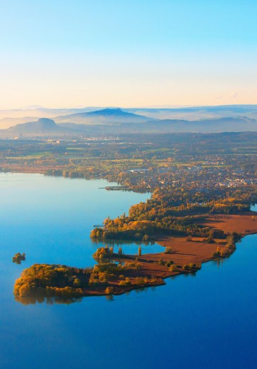 Die Halbinsel Mettnau im herbstlichen Gewand