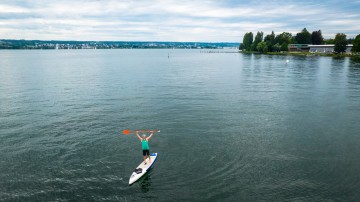 Per Paddleboard durch die Konstanzer Bucht