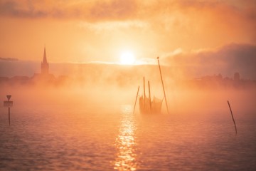 Sonnenaufgang in Radolfzeller Bucht