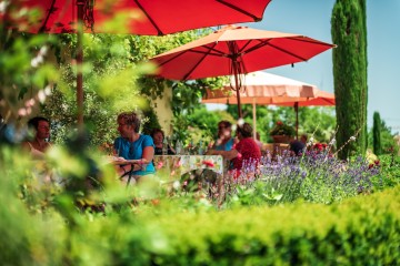 Gartencafé im Privatgarten Wilhelm auf der Höri