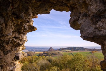 Blick über den herbstlichen Hegau