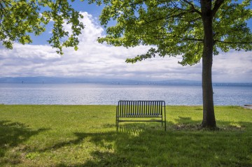Seegut Zeppelin: Aussichtsbank im Park
