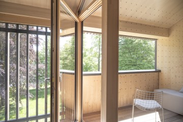 Seegut Zeppelin: Zimmer-Blick in den Park