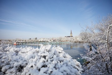 Blick über Hafen auf Radolfzell